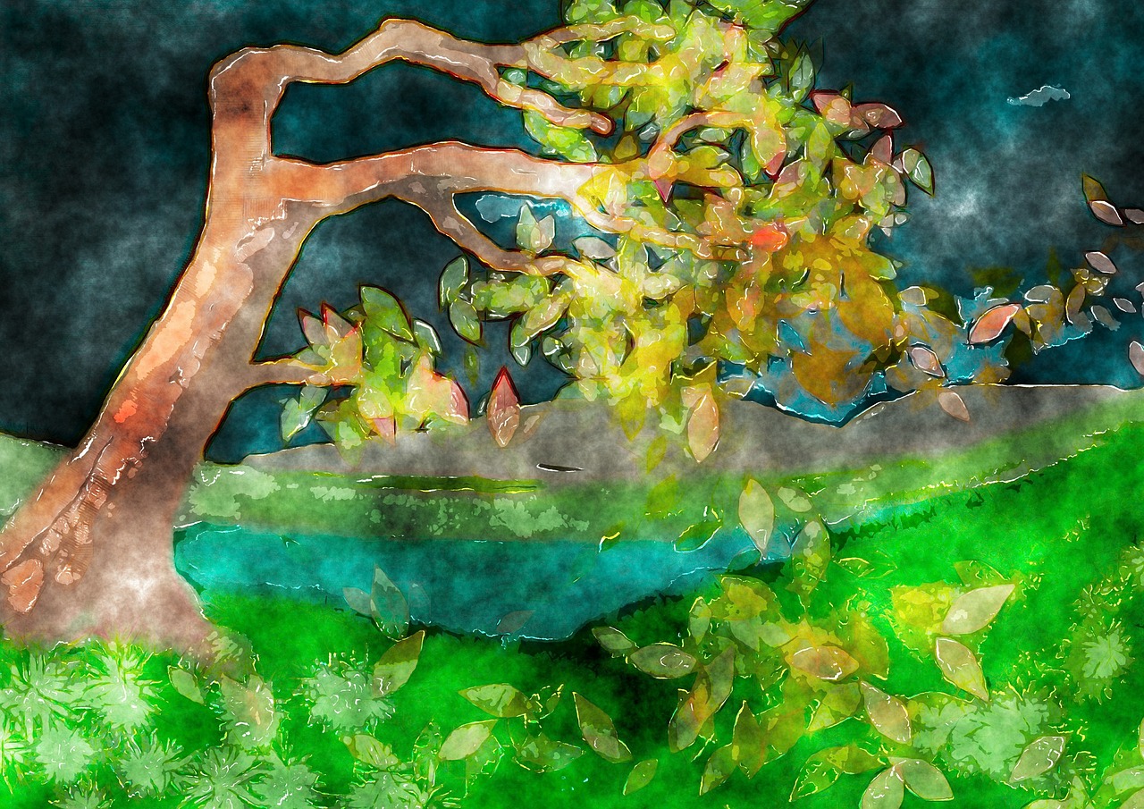 árvore na tespestade